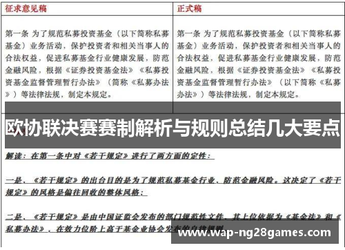 欧协联决赛赛制解析与规则总结几大要点 欧协联决赛赛制解析与规则总结几大要点